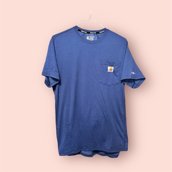 Carhartt Force Plain Blue Tshirt M - Picture 1 of 5
